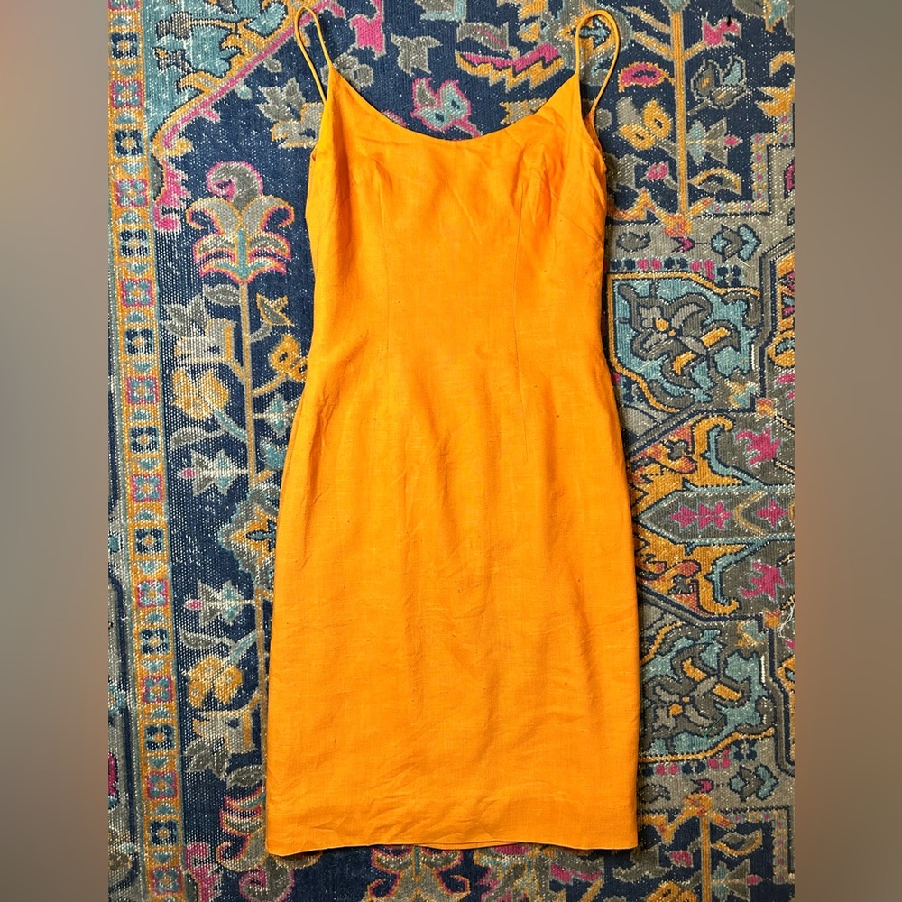 Vintage Original Lilli Diamond Linen Blend Slip Dress